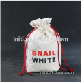 Silkscreen printing cotton drawstring bag square bottom